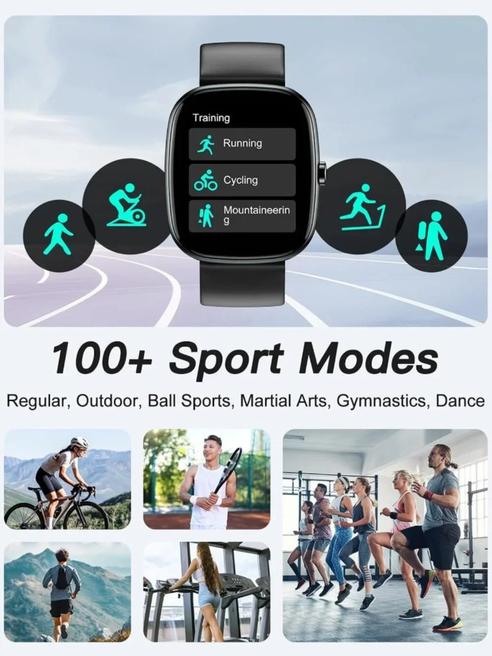 1.8” Fitness Tracker Watch - No Bluetooth/App Needed, Activity & Health Monitor